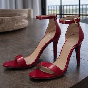 Red Material Girl Heels (Size 7)